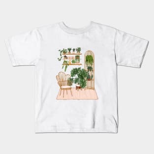 Bohemian Interior With Plants 2 Kids T-Shirt